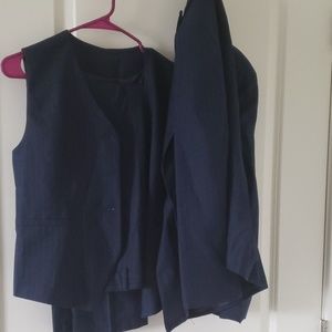 Three piece Pinstripe Soft Jeans Suit